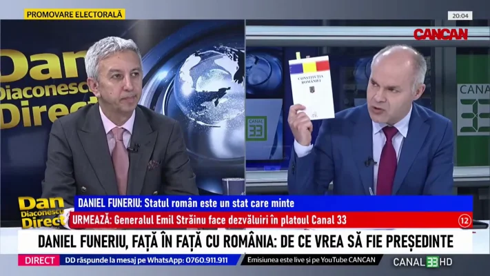 Daniel Funeriu: „Votul românilor a fost furat” + „Dacă o să fiu ales președinte, pixul acesta nu o să semneze niciun ministru care nu-i competent”