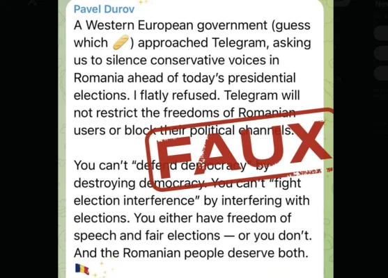 Franța respinge categoric acuzațiile de ingerință în alegerile prezidențiale din România, după mesajul fondatorului Telegram, Pavel Durov
