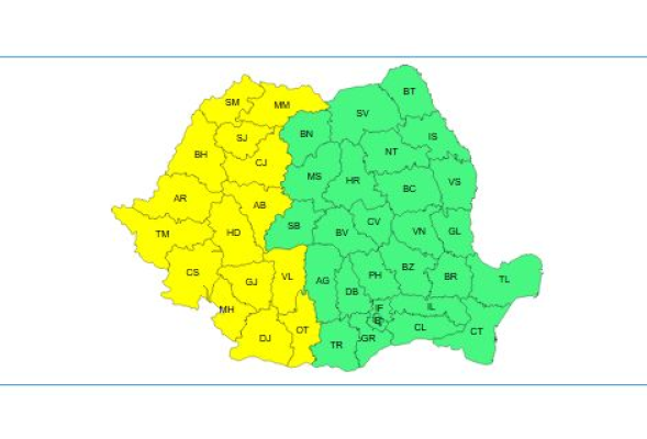 Cod galben de caniculă şi disconfort termic în 15 judeţe, pe parcursul zilei de joi