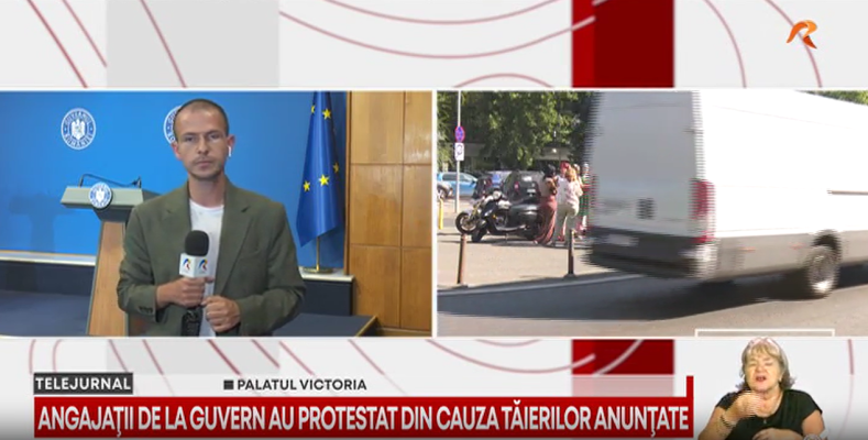 Angajații de la Guvern au protestat din cauza tăierilor de sporuri anunțate