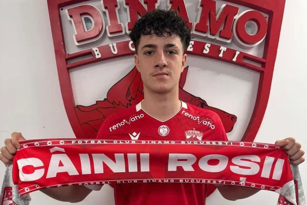 Dinamo și-a prezentat oficial noul atacant! Luca Bărbulescu, transfer de viitor pentru „câinii roșii”