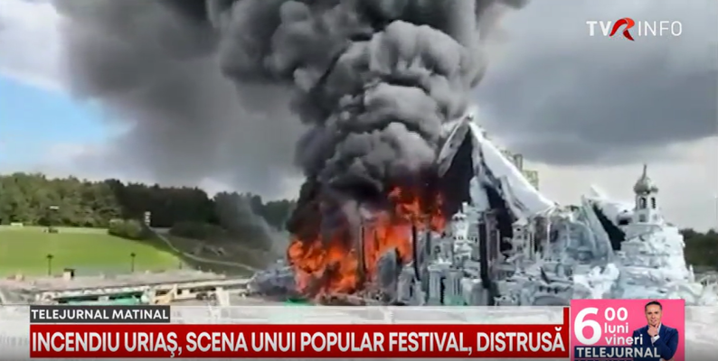 Incendiu devastator la Tomorrowland. Scena principală, mistuită de flăcări chiar înainte de festival