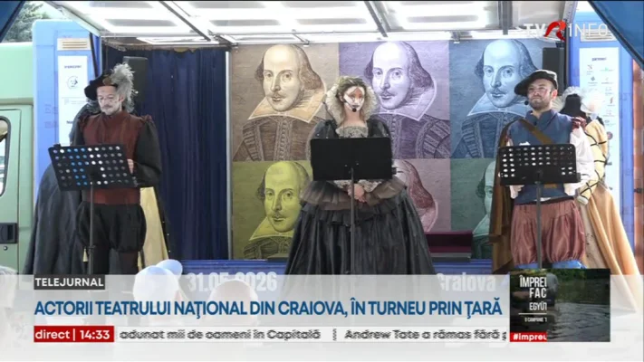 Teatru în aer liber, în spații neconvenționale şi gratuit. Caravana „Shakespeare Peste Tot” a ajuns la Cluj