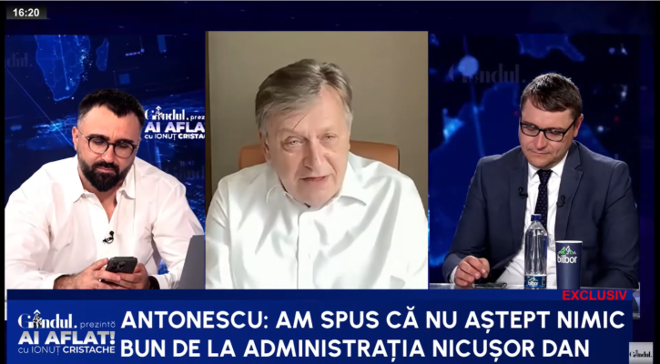 Crin Antonescu: „Cineva este IPOCRIT, ori naiv să spună că are niște mari așteptări de la președintele Dan”
