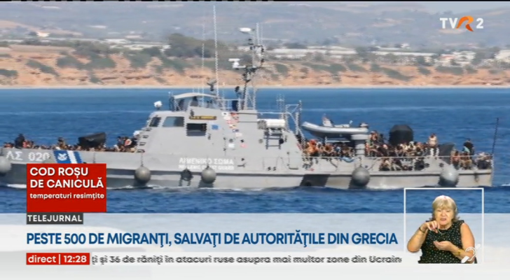 Grecia a salvat sute de imigranţi în largul insulelor sale sudice Gavdos şi Creta în cinci incidente separate