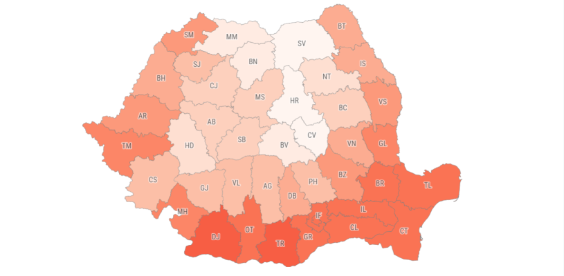 Analiza Info Clima: Cât de cald devine județul tău