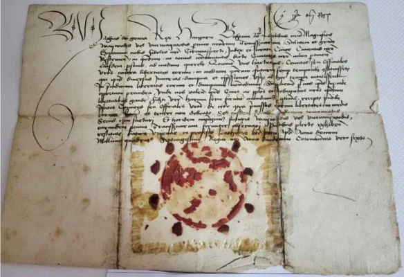 Document din 1470, semnat de Matei Corvin, găsit după 130 de ani la Arhivele din Bistrița