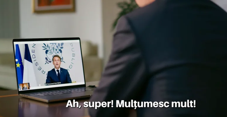 VIDEO Emmanuel Macron și Nicușor Dan, dialog în franceză despre „fraternitatea dintre țările noastre”. „Mulțumesc, apropo, că vorbiți franceză”