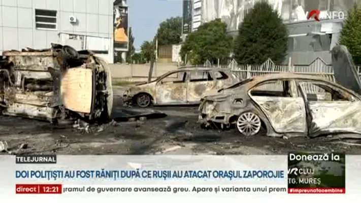 Doi polițiști au fost răniți după ce rușii au atacat orașul Zaporojie