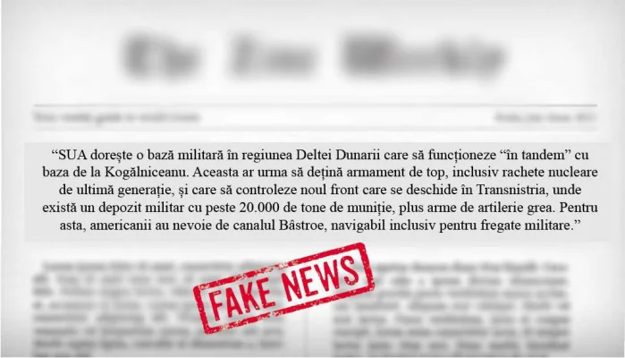 Ministerul Apărării denunţă un FAKE NEWS: Nu a existat vreo înţelegere între Guvernele României şi SUA privind încheierea unui acord de construire a unei baze militare în Delta Dunării