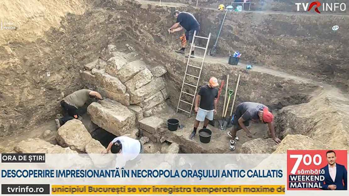 Descoperire impresionantă, în necropola oraşului antic Callatis, de lângă Mangalia. Arheologii au găsit podoabe de aur, sticlă și bronz