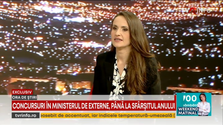 Ministrul de Externe anunță concursuri pentru posturile neocupate din minister. Interviu pe larg cu Oana Țoiu vineri, la ora 21.00