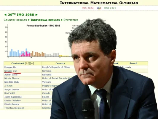 Nicușor Dan, 2 ani a fost cel mai bun matematician din lume. Cu el în echipă, România a învins Rusia