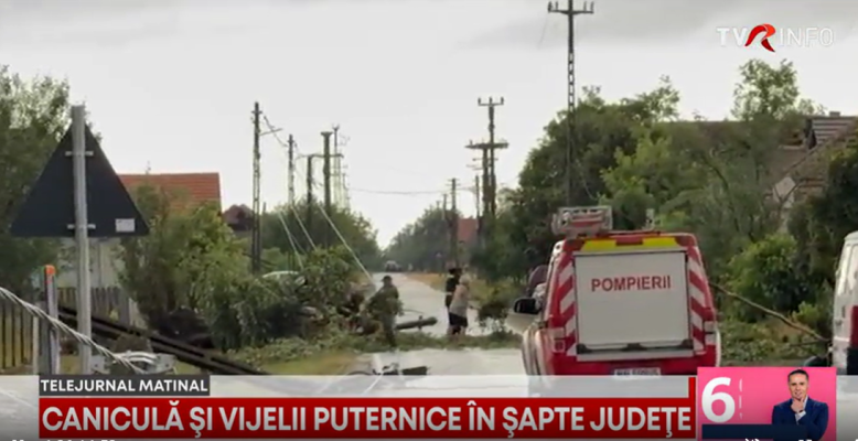 Vijelii devastatoare în mai multe zone din țară. Un copil rănit și pagube în peste 80 de localități. Acoperișul Gării Sinaia, smuls de vânt