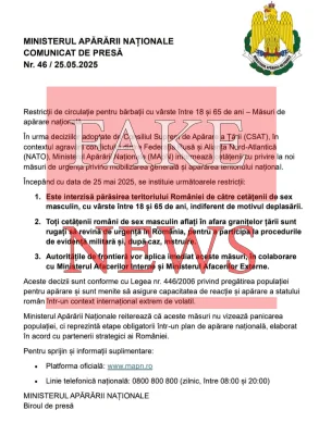 Guvernul României avertizează românii asupra altor tentative de dezinformare/”Dezmințim categoric autenticitatea acestui document”