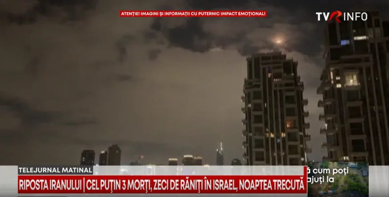 Riposta Iranului: Cel puțin 3 morți în Israel după atacurile din noaptea trecută