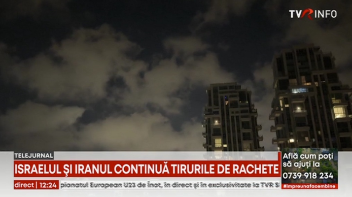 Schimburi de rachete Israel-Iran. Trump: E greu să ceri Israelului să înceteze atacurile, atât timp cât câștigă