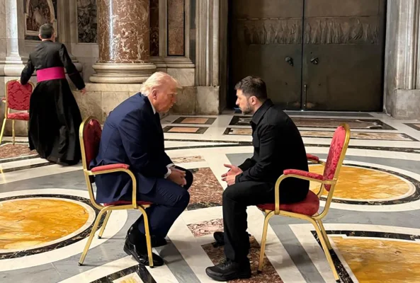 Apar imagini de la întâlnirea Trump-Zelenski, care a avut loc în interiorul Bazilicii Sfântul Petru