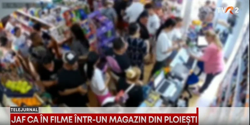 Jaf ca în filme la un magazin din Ploiești: zeci de persoane au furat produse în plină zi