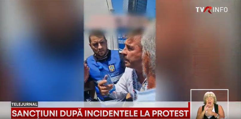 13 persoane amendate cu 40 de mii de lei, după incidentele de la protestul din Capitală. Au fost deschise şase dosare penale