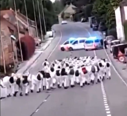 VIDEO Confuzie devastatoare: Activiști belgieni anti-Israel au vandalizat vehicule blindate destinate Ucrainei