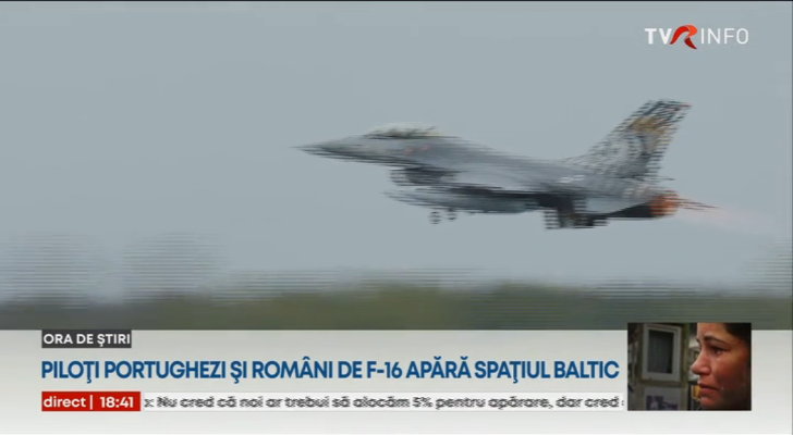 Piloți portughezi și români de F-16 apără spațiul aerian baltic