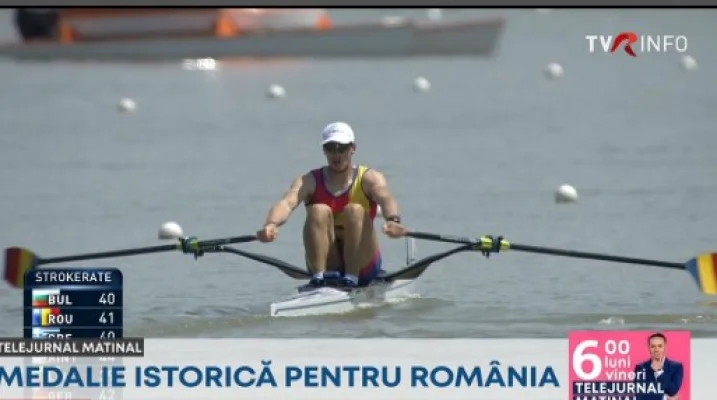 Medalie istorică pentru România la canotaj:  Mihai Chiruță a obținut bronzul la Europenele de la Plovdiv
