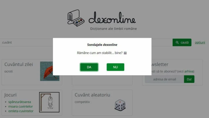 Dexonline, obligat să elimine sondajul electoral pro Nicușor Dan. Reacția site-ului: Rămâne cum am stabilit... bine?