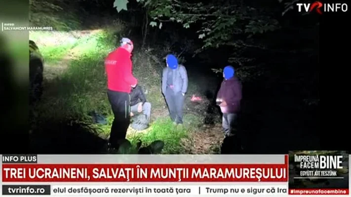 Trei ucraineni, salvați în munții Maramureșului