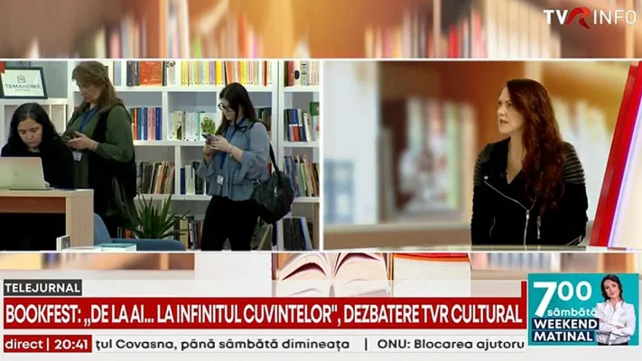 ”De la AI… la infinitul cuvintelor” – Dezbatere TVR Cultural, la Bookfest 2025, sâmbăta, 31 mai, ora 18.00