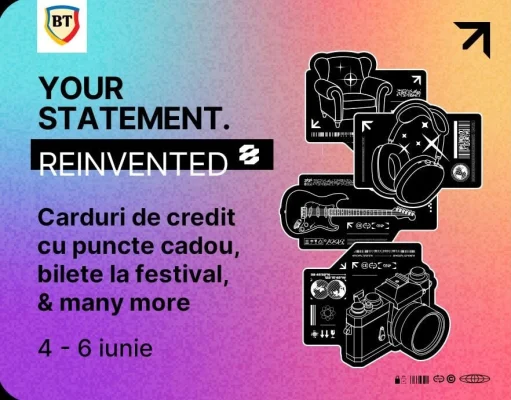 „Your Statement. Reinvented.” BT are oferte avantajoase pentru tine în perioada 4-6 iunie: abonamente la marile festivaluri, premii în bani și alte surprize