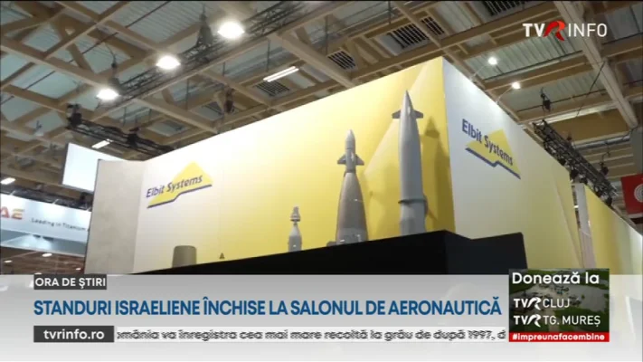 Franţa a închis standurile a patru companii din Israel care participă la Salonul Aeronautic, pentru că au expus echipament militar ofensiv