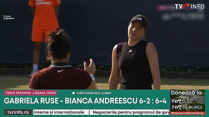 Gabriela Ruse a învins-o pe Bianca Andreescu şi s-a calificat în semifinale la ‘s-Hertogenbosch (WTA)