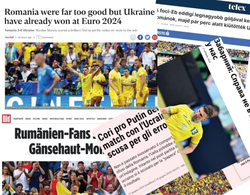 Presa străină despre România – Ucraina 3-0: un fake cu Putin și germani emoționați / The Independent: ”România a fost mult prea bună” / Ungaria: ”România a profitat fără milă de bâlbâielile apărării ucrainene”