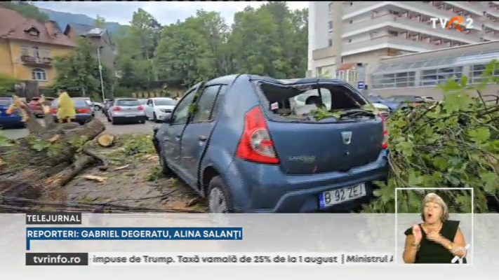 Urmările vijeliilor: 16 persoane spitalizate, numeroase clădiri și mașini avariate