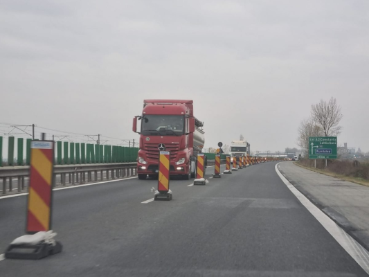 Trafic restricţionat pe Autostrada A2 Bucureşti – Constanţa, ca urmare a unor reparaţii la carosabil și la parapetele metalice