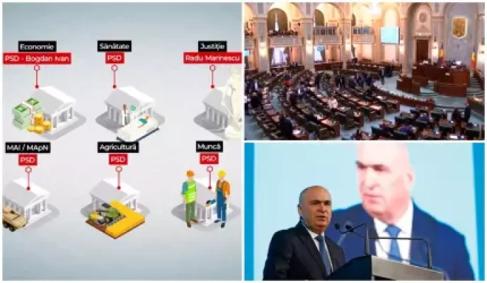 Video Cum îşi împarte coaliţia ministerele, Serviciile şi judecătorii CCR. Ilie Bolojan are drept de veto