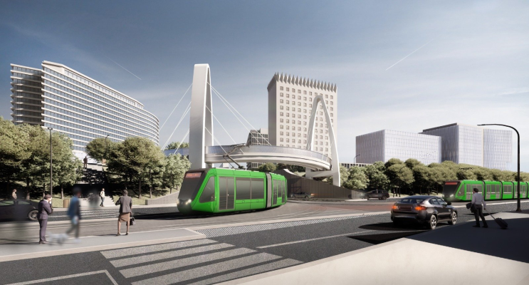 FOTO | Proiect urban în nordul Capitalei, în zona de corporații Dimitrie Pompeiu – Pipera: peste 534 de milioane de lei, investiția Primăriei Capitalei pentru infrastructură rutieră și de tramvai, piste de biciclete și o pasarelă pietonală