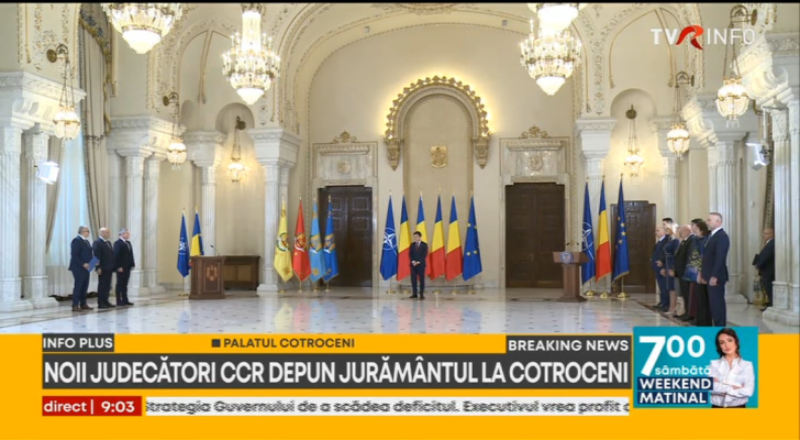 Trei noi judecători la Curtea Constituţională au depus jurământul la Palatul Cotroceni