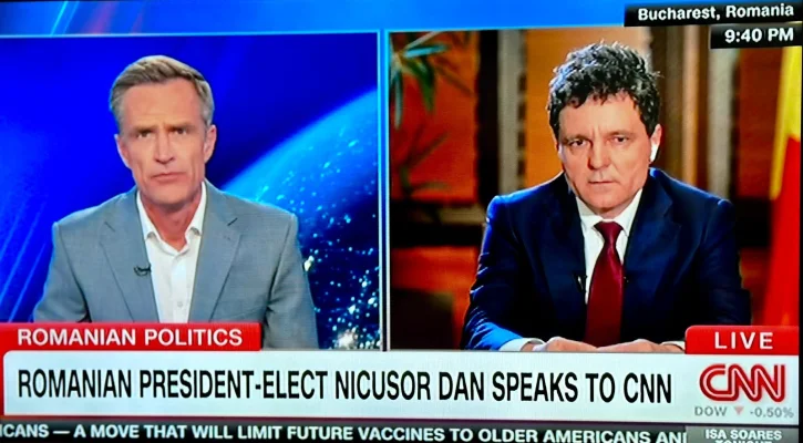 Nicușor Dan, interviu la CNN: „George Simion a spus că este pro-Trump, dar nu prea este” / A confirmat că el crede că Europa trebuie să-și dezvolte armatele