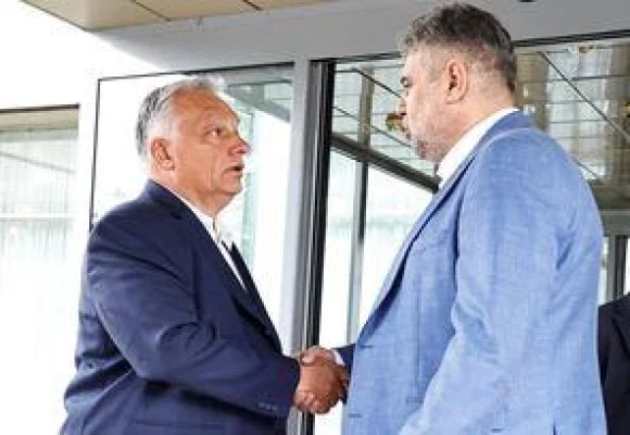 Premierul Viktor Orban, primit la Palatul Victoria de prim-ministrul Marcel Ciolacu
