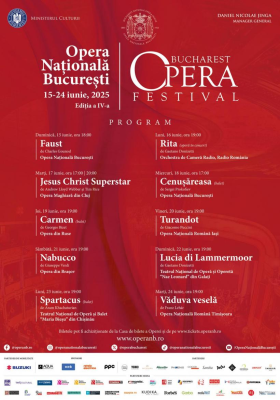 Zece mii de spectatori au participat la cea de-a patra ediție a Bucharest Opera Festival. Următoarea ediție este anunţată pentru 12-21 iunie 2026