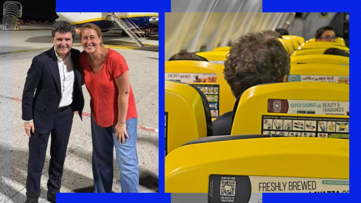 Nicușor Dan, fotografiat de un internaut cu un avion low-cost: „Noul SPP-ist e drăguț, dar nu e Ionuț”