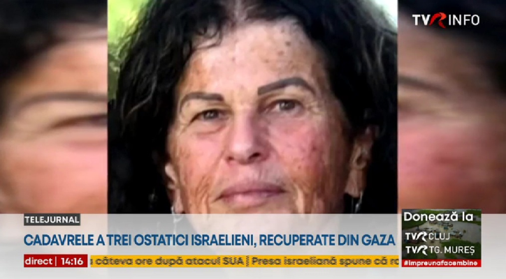 Cadavrele a 3 israelieni, recuperate din  Gaza. Una dintre victime, o femeie, a fost ucisă pe 7 octombrie 2023. Hamas i-a dus trupul neînsuflețit în Fâșie