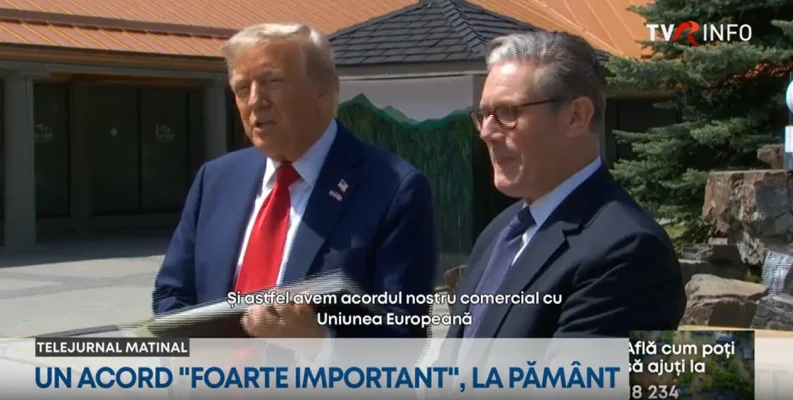 Moment stânjenitor pentru Trump, la anunțul acordului comercial cu Londra: a confundat Marea Britanie cu UE