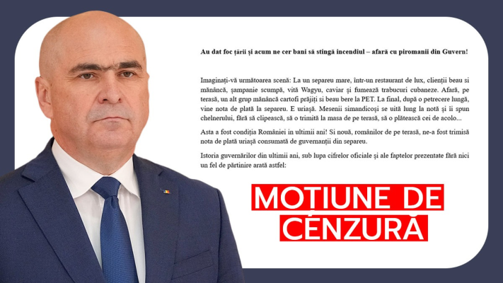 Opoziția depune MOȚIUNE de cenzură după ASUMAREA răspunderii de către Bolojan / „Afară cu piromanii din Guvern!”
