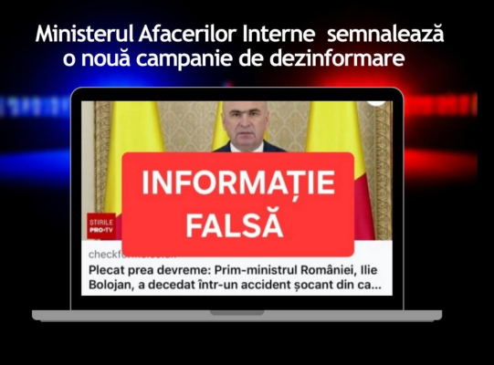 Avertisment DNSC: Informațiile privind decesul premierului într-un accident sunt false