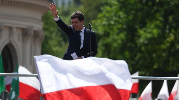 Discursul în limba română ținut de Nicușor Dan la Varșovia, la mitingul electoral de susținere pentru Rafal Trzaskowski | VIDEO