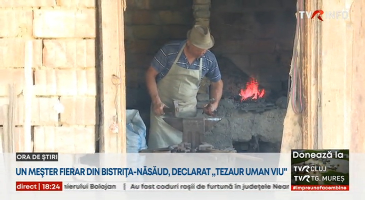 Meșterul fierar Dumitru Trif din satul Șieuț, județul Bistrița-Năsăud, a fost declarat ,,Tezaur Uman Viu” al României