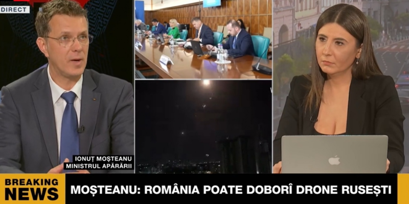 Ministrul Apărării a fost sunat de Nicușor Dan în timp ce era într-o emisiune TV: Prezentatoarea Ioana Constantin a întrerupt 'Politica zilei'